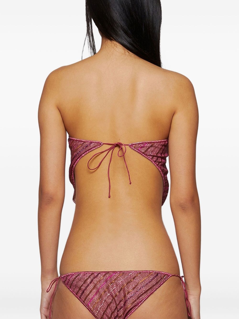 strapless striped bikini - 5