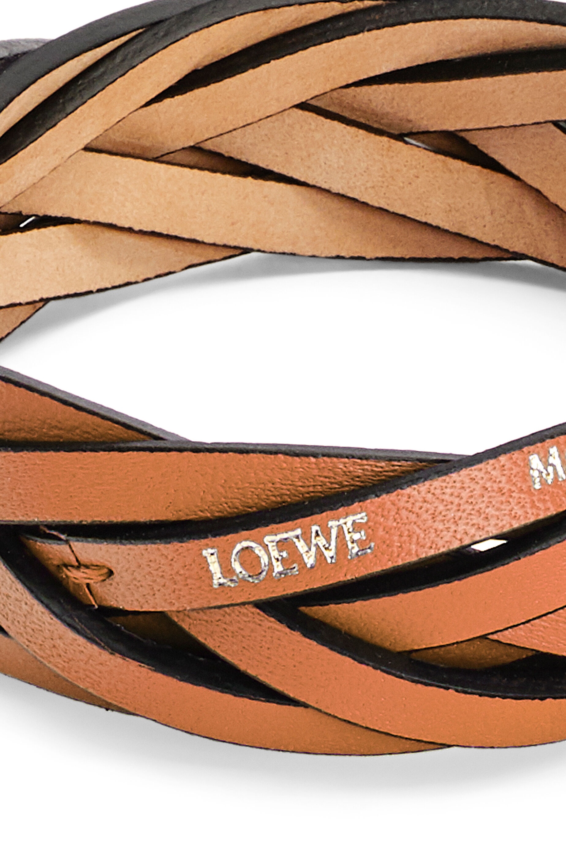 Braided bangle in classic calfskin - 3