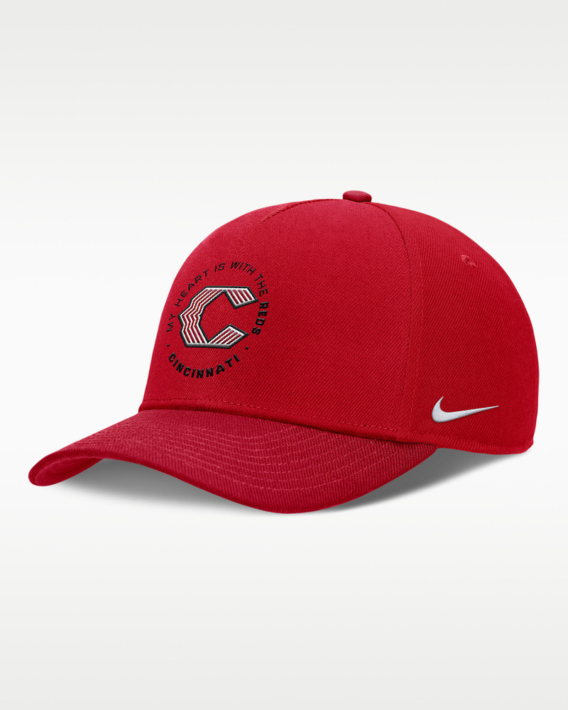 Cincinnati Reds City Connect Rise Men's Nike Dri-FIT MLB A-Frame Adjustable Hat 1