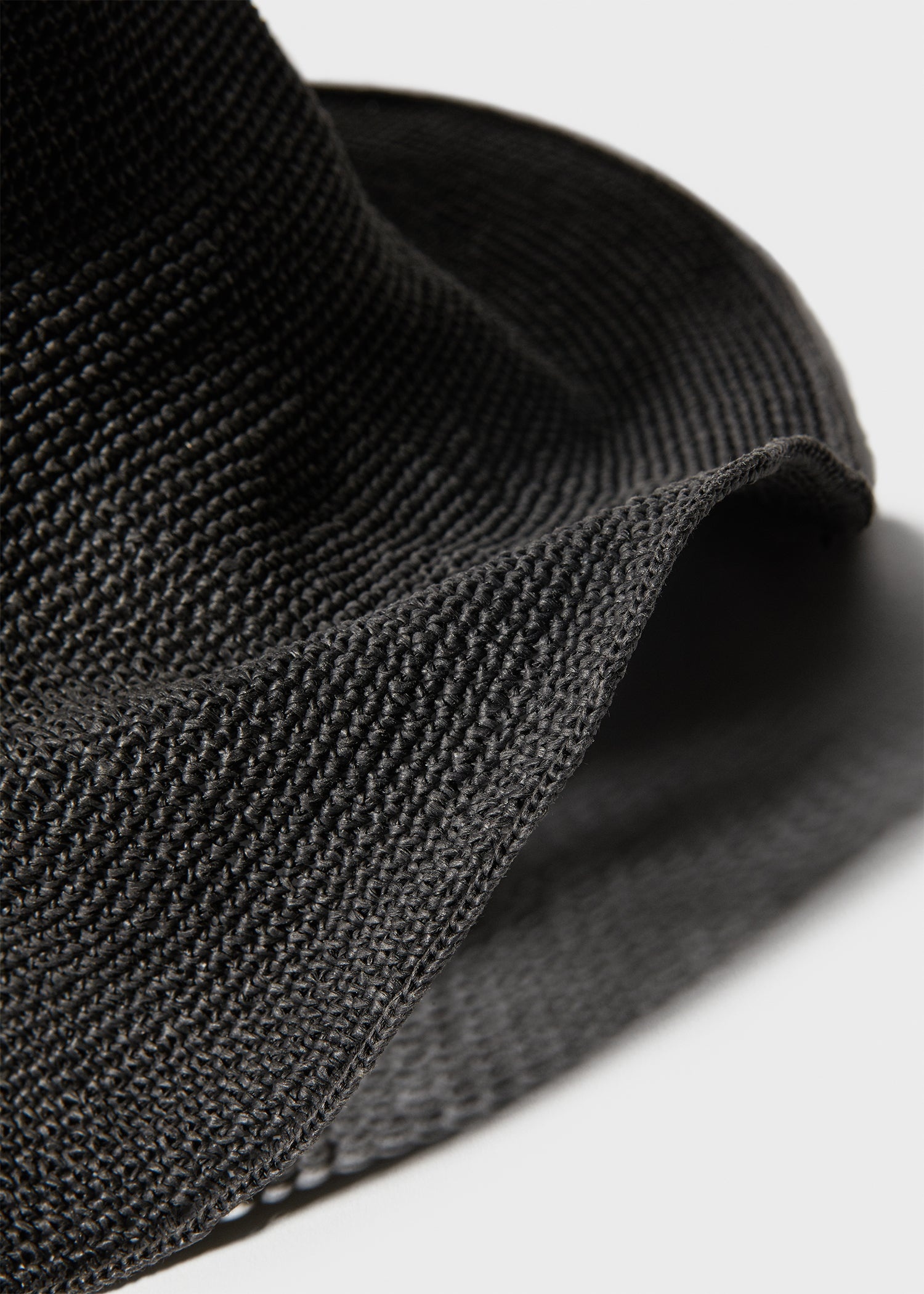Paper straw hat black - 4