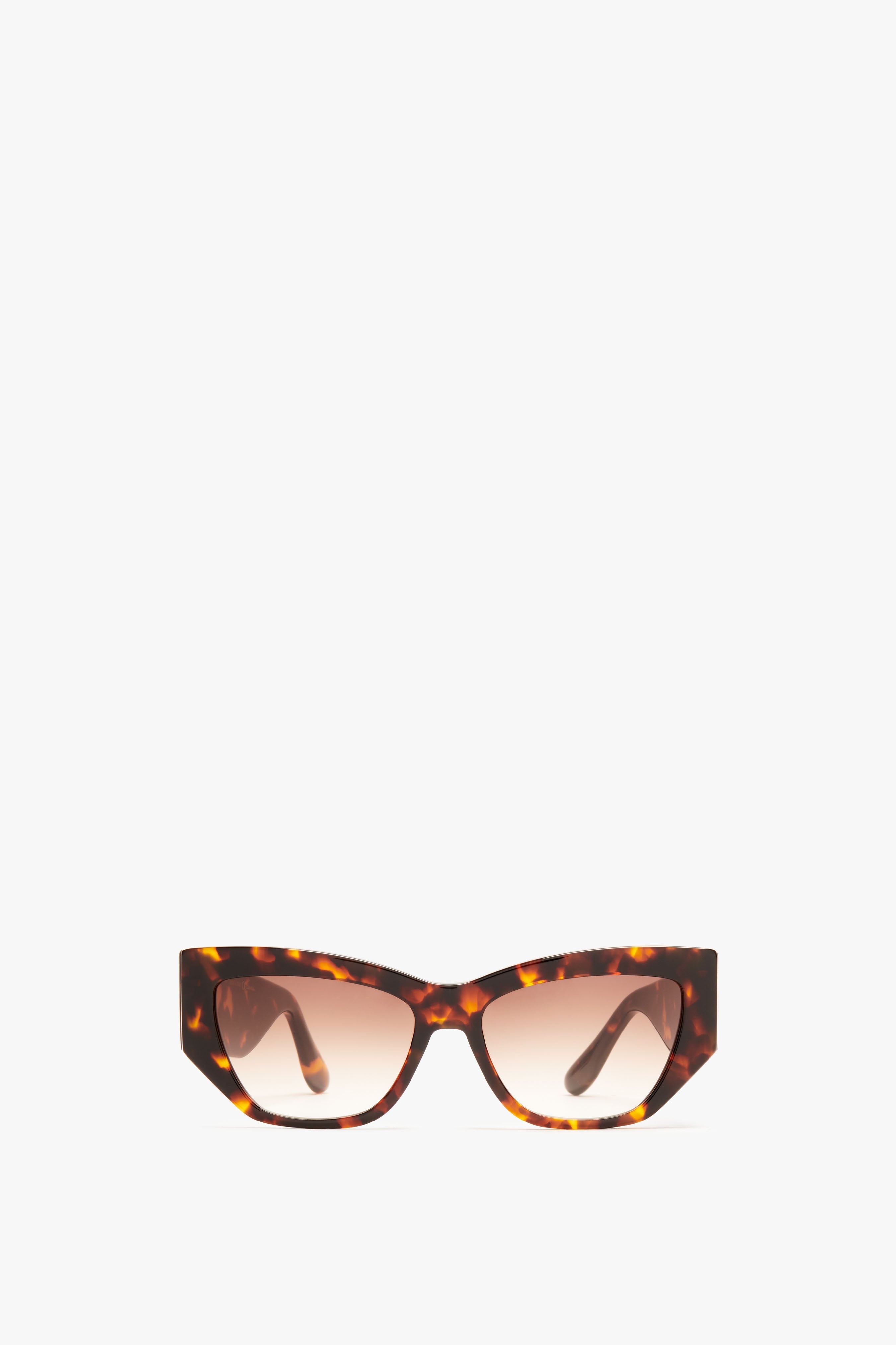 Sculptural Frame Sunglasses in Dark Havana Fade - 1
