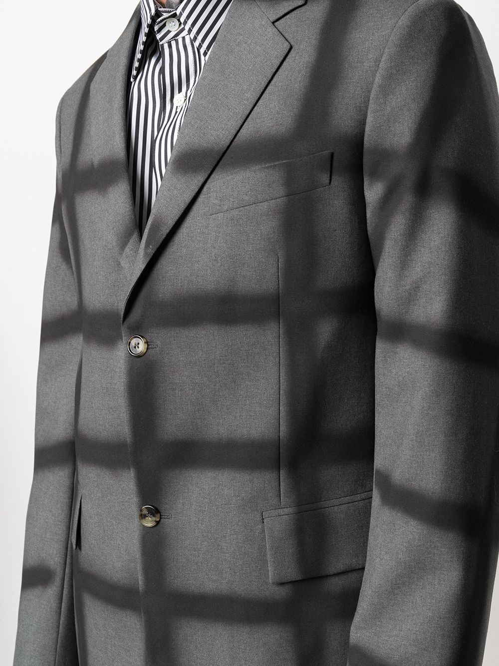 check-pattern single-breasted blazer - 5