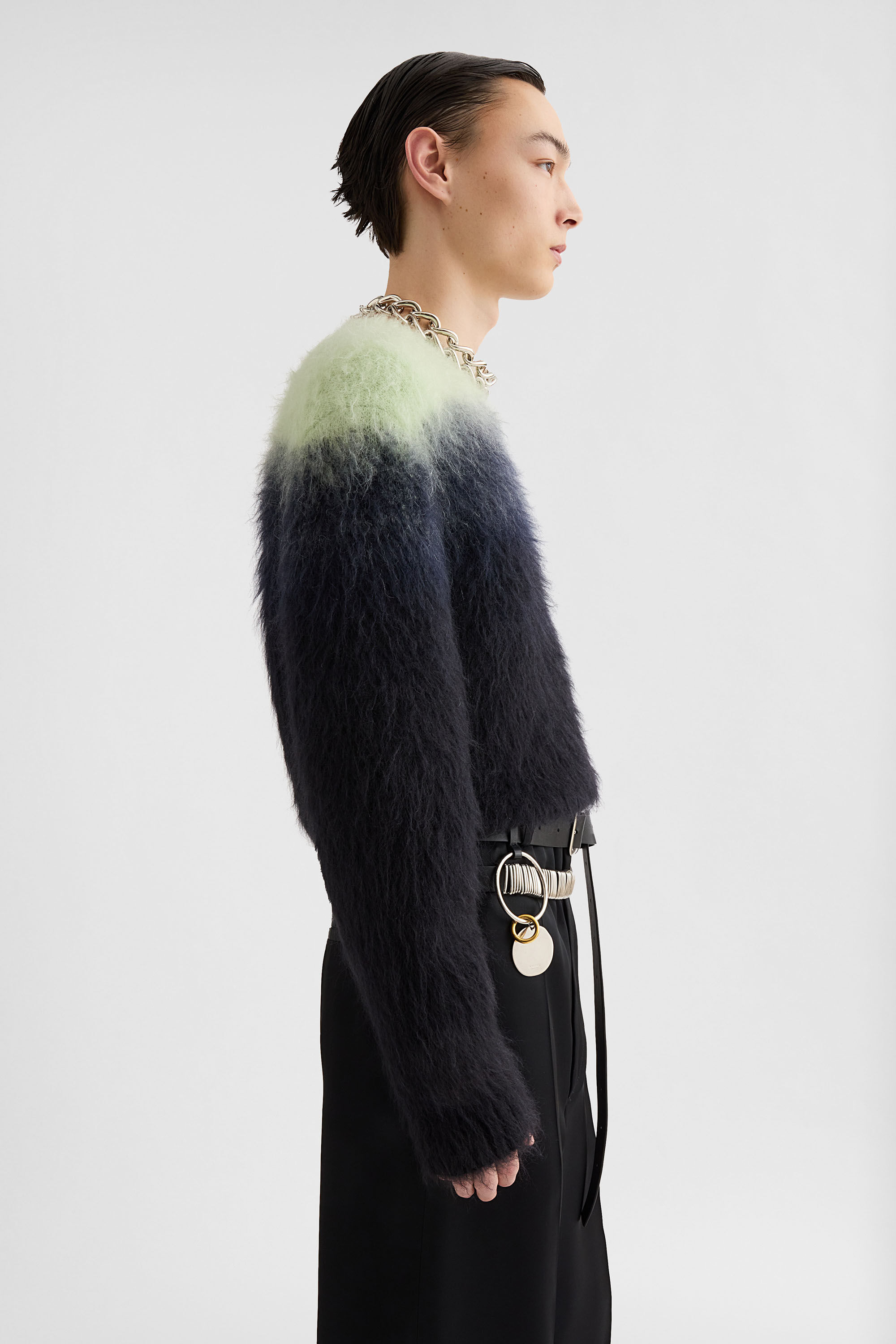 Mohair Jacquard Crew-Neck Sweater - 6