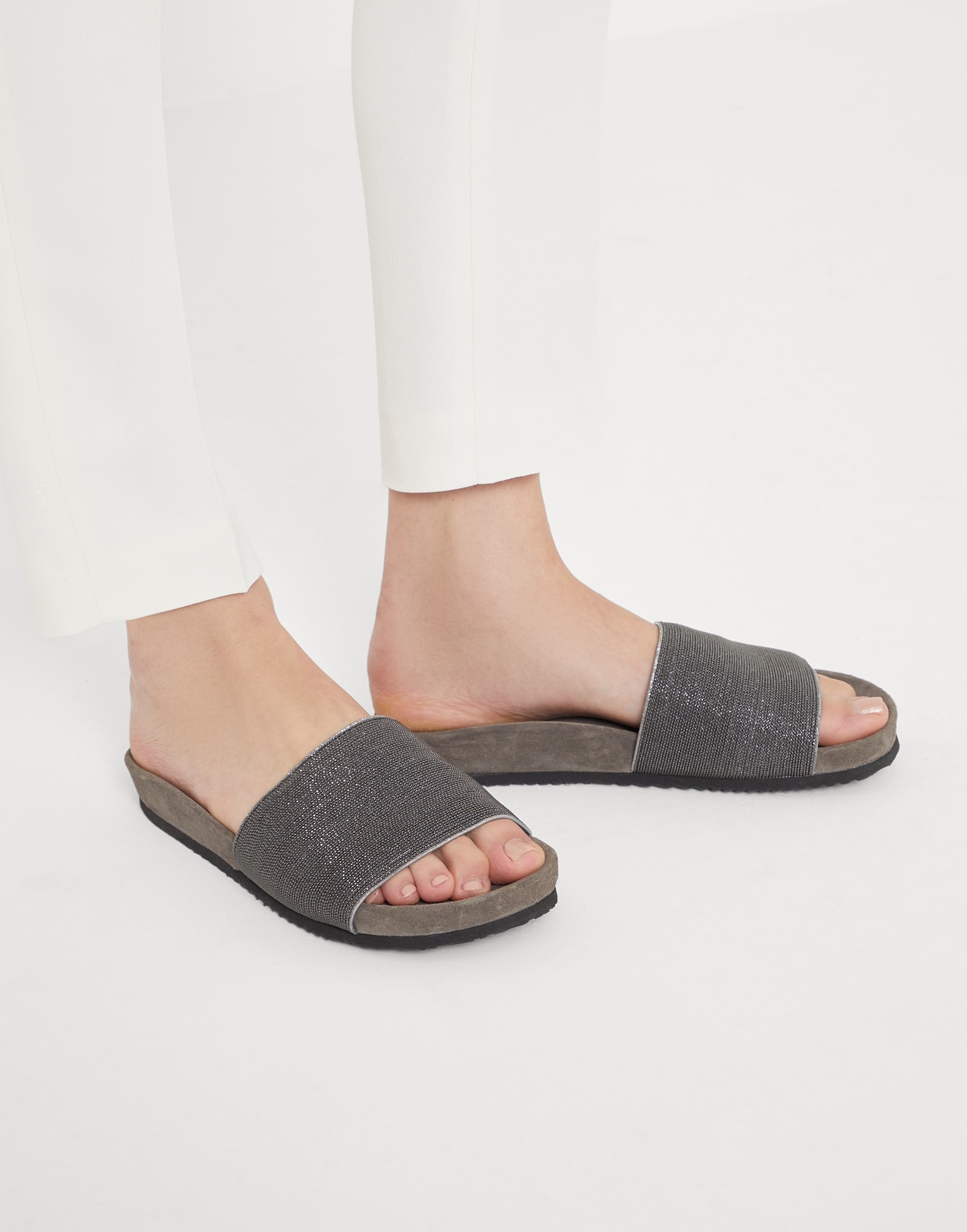 Precious slides in suede - 4