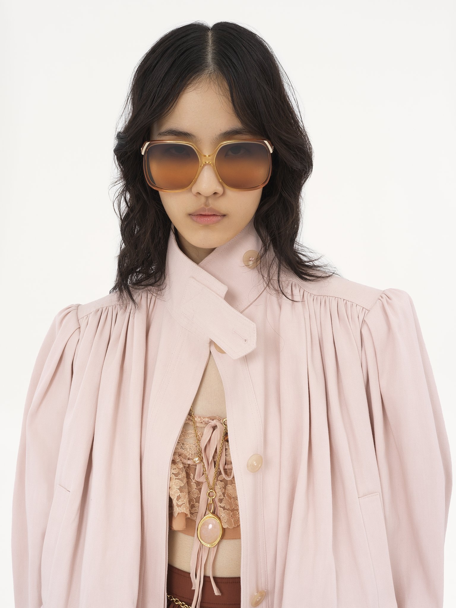 GATHERED BOULE JACKET IN COTTON CANVAS - 6