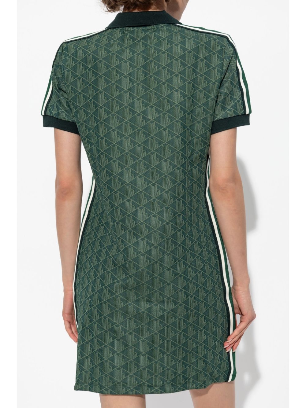 monogram-jacquard polo dress - 4
