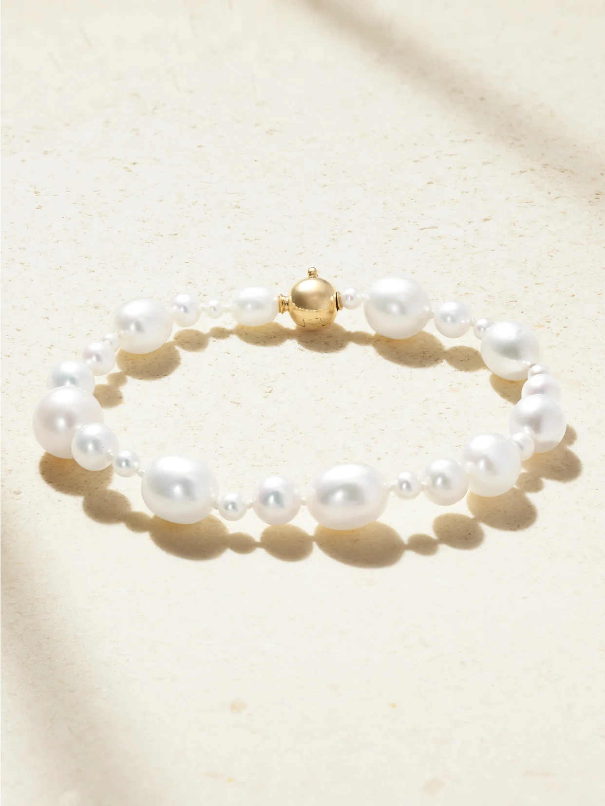 Amis Peggy 14-karat Gold Pearl Bracelet - 1