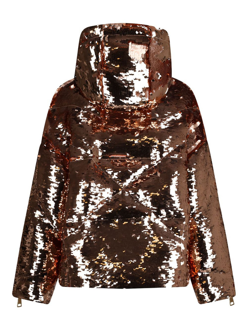 Khrisjoy sequin-embellished hooded jacket outlook