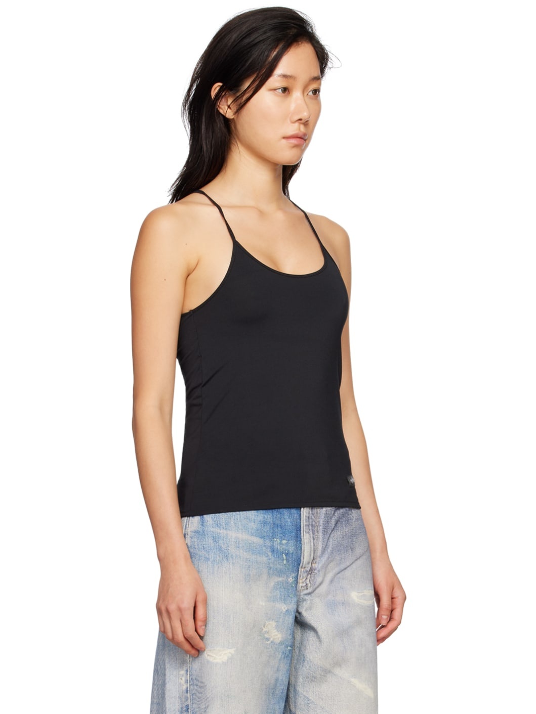 Black Slender Tank Top - 4