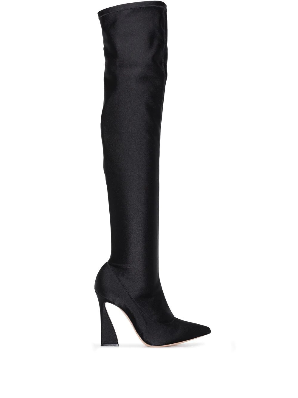 curved heel over-the-knee boots - 1