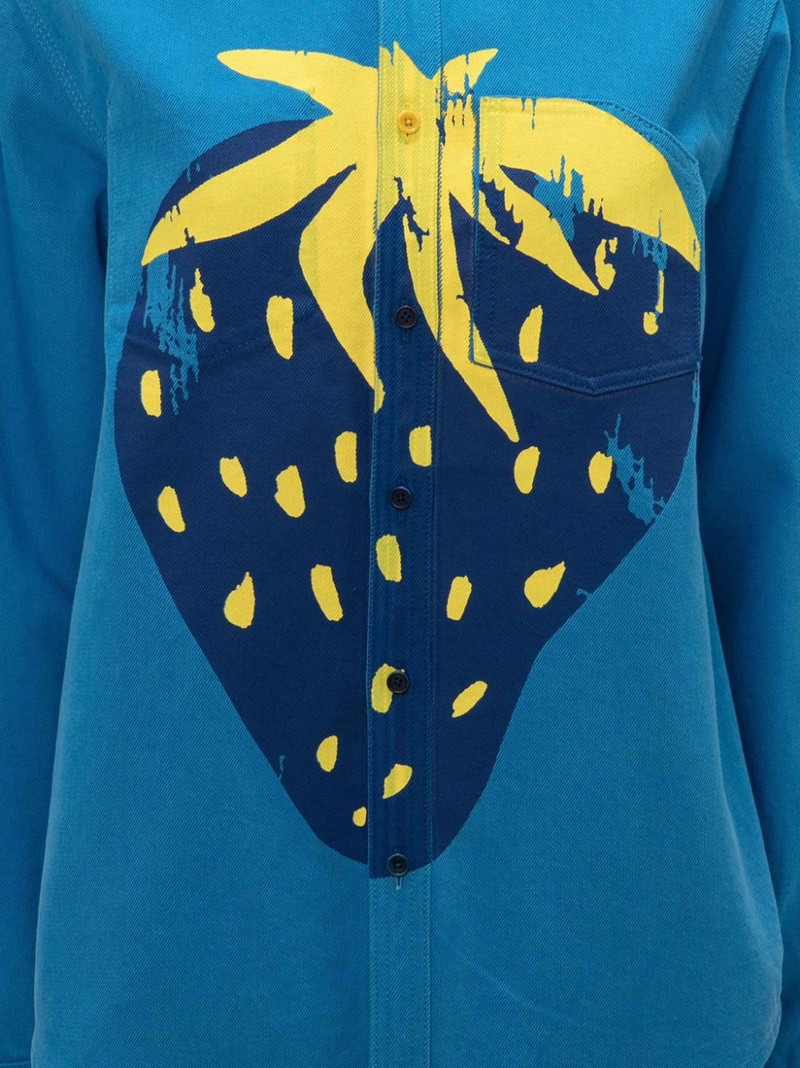 JW Anderson OVERSIZED CUFF STRAWBERRY SHIRT outlook