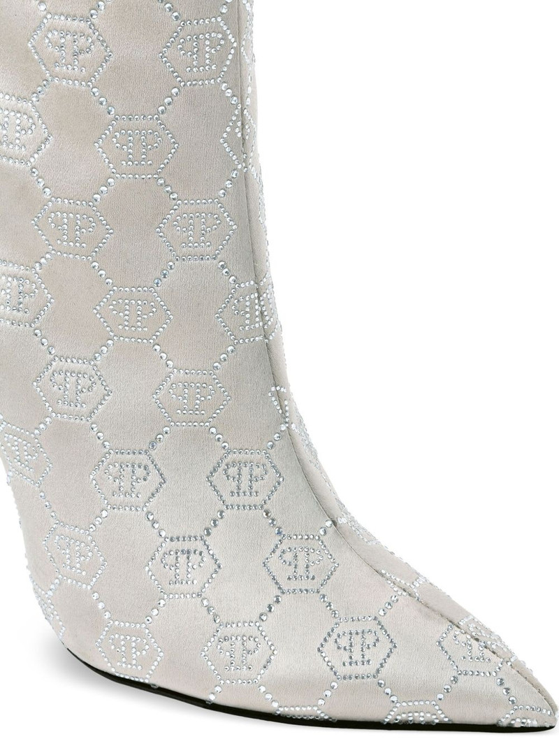 120mm Monogram Satin boots 4