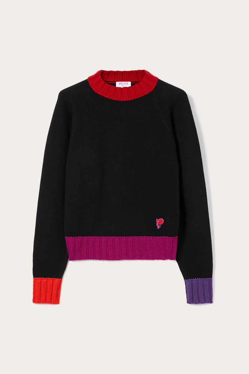 SWEATER WITH COLOR BLOCK DETAILS 1