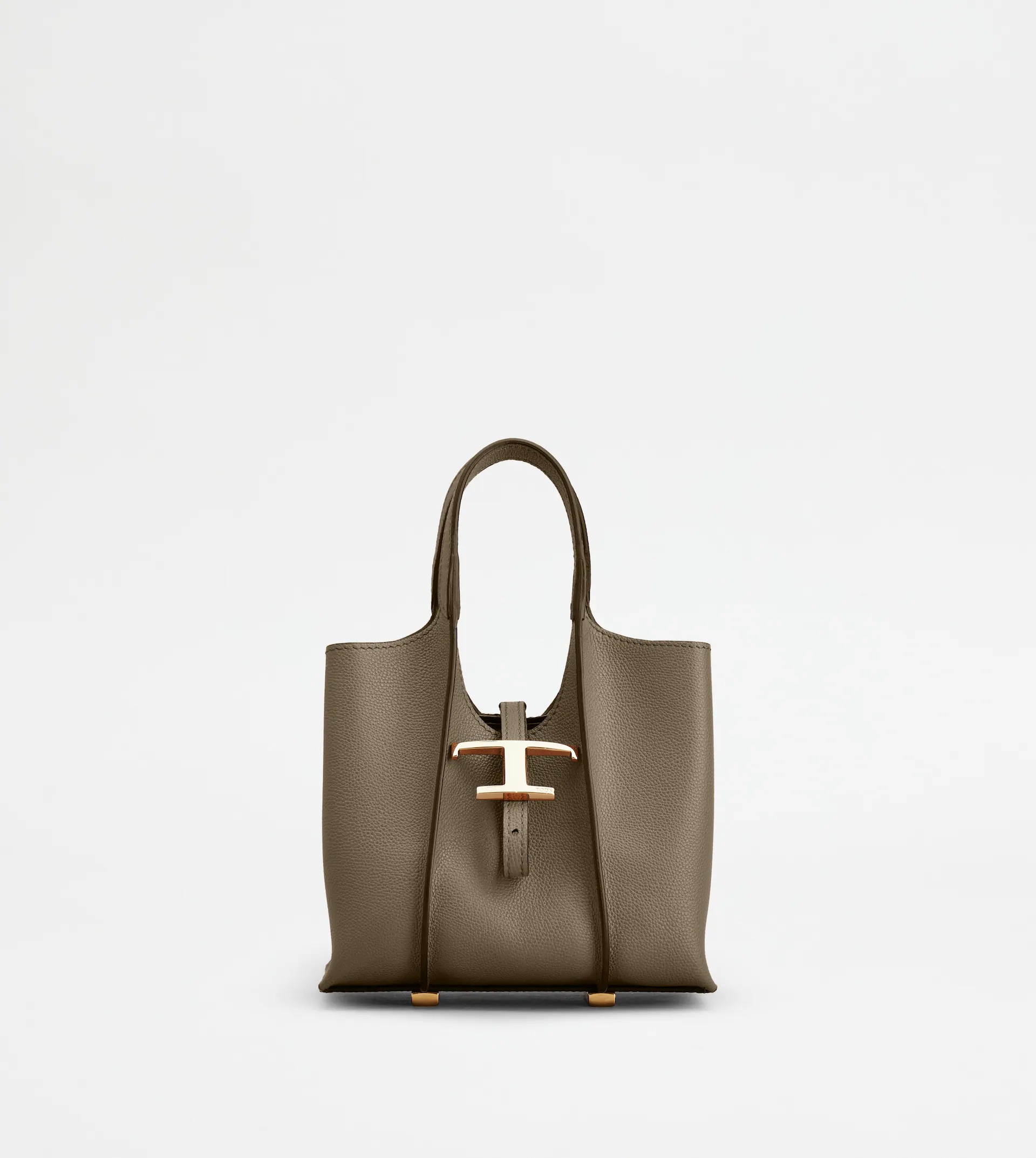 Tod's T TIMELESS SHOPPING BAG IN LEATHER MICRO - BEIGE