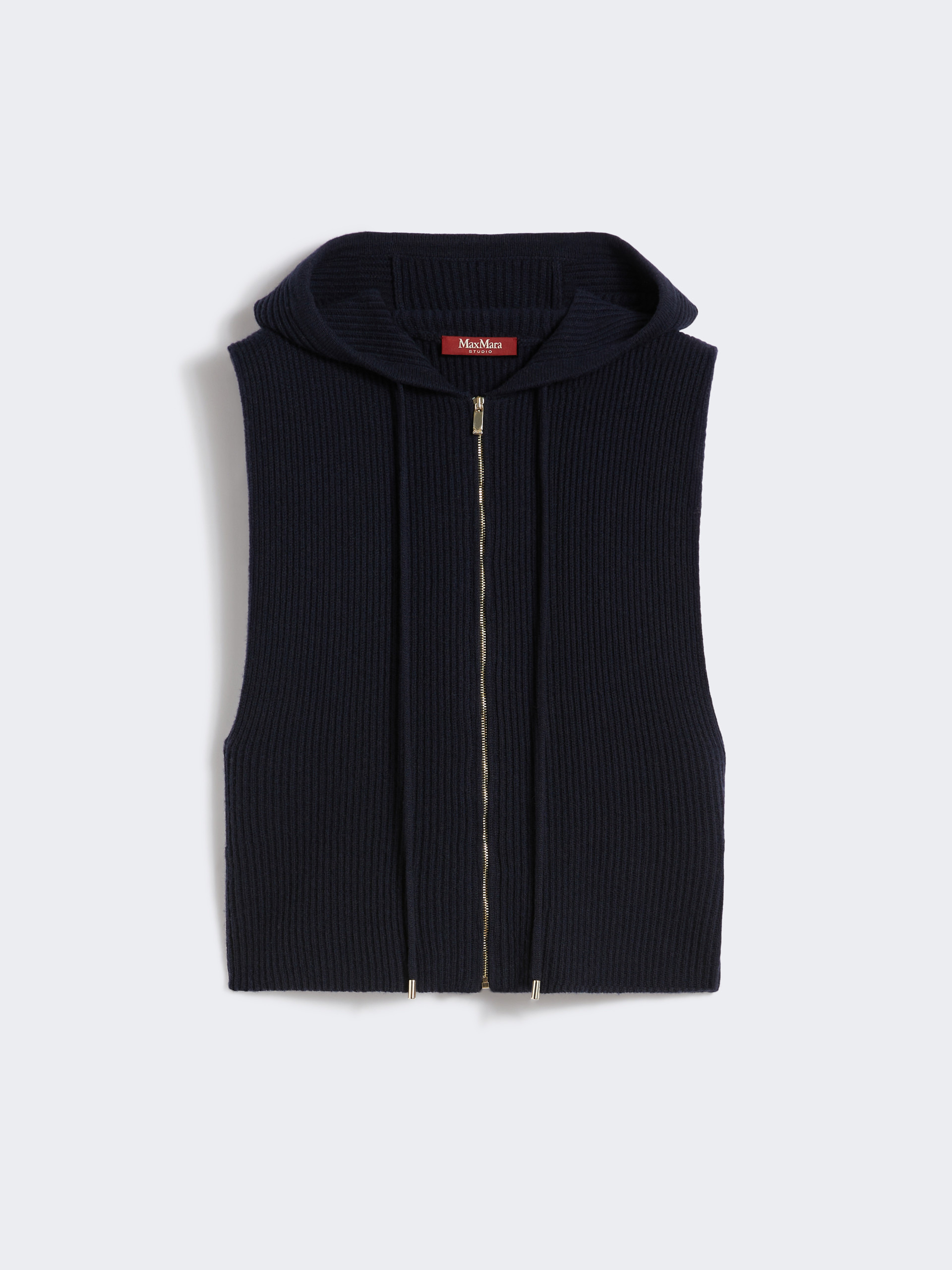 MESCAL Wool and cashmere hooded gilet - 1