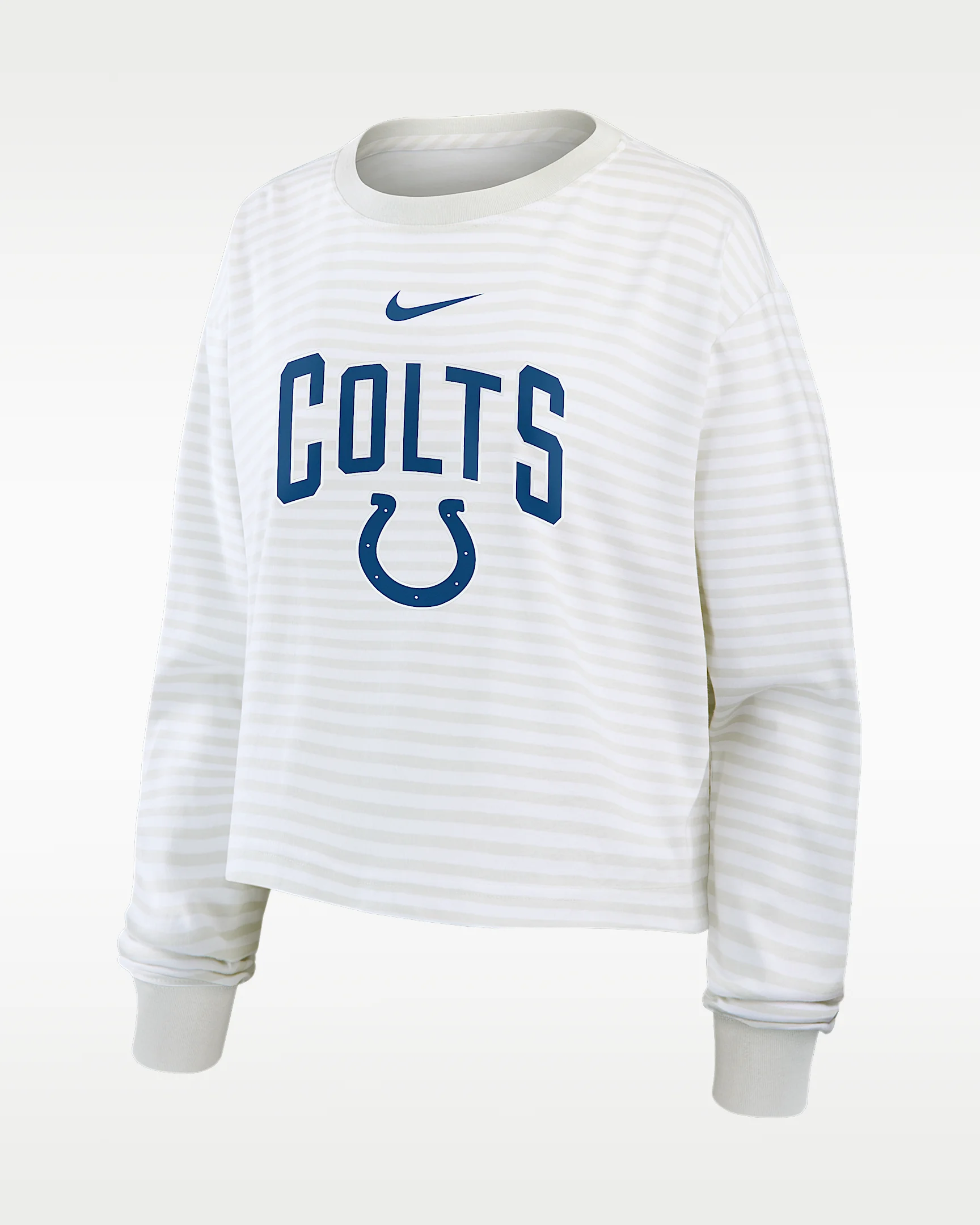 Indianapolis Colts Primetime Women's Nike Cropped Long-Sleeve T-Shirt - 1