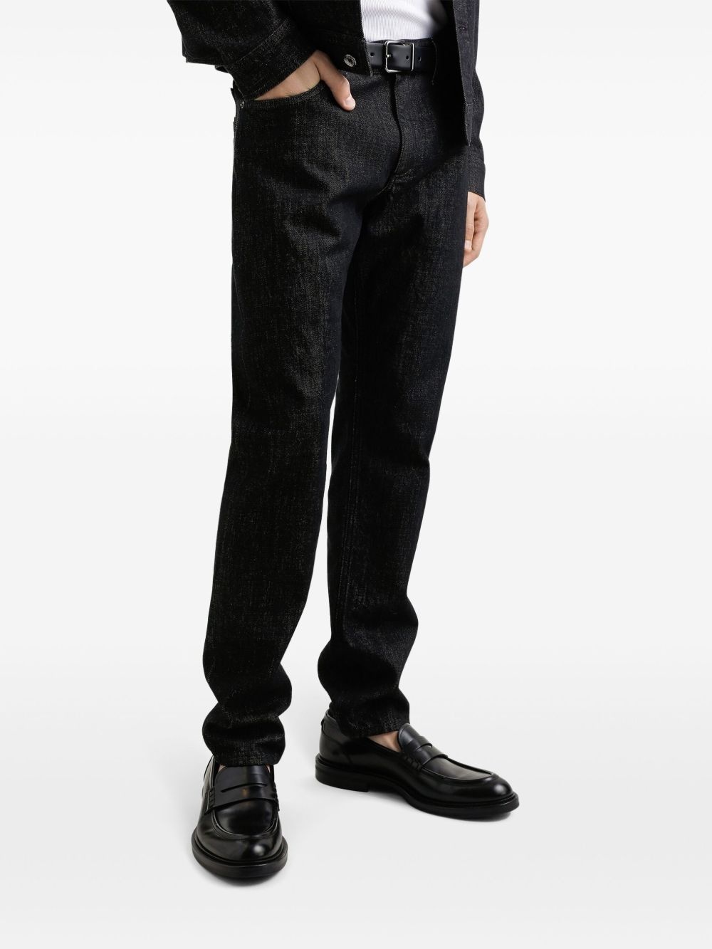logo-plaque straight-leg jeans - 4