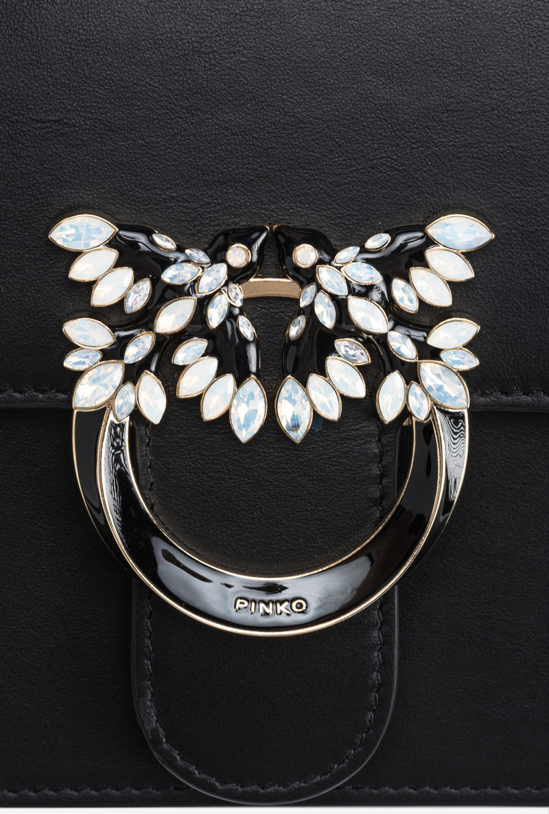 PINKO GALLERIA CLASSIC LOVE BAG TOP HANDLE LIGHT IN LEATHER 4