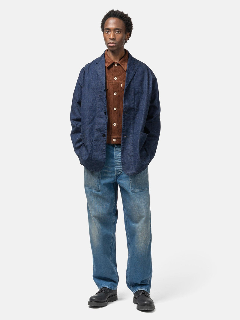 HERILL US Navy Denim Trousers Vintage Worn outlook