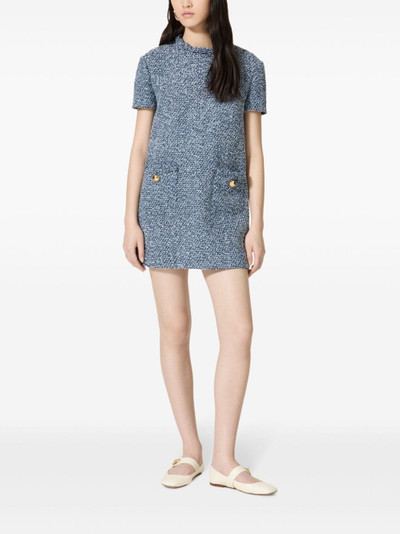 Valentino short-sleeve tweed minidress outlook