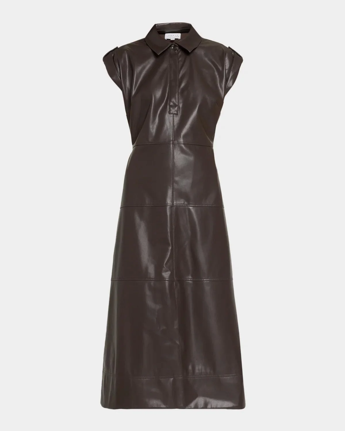 Shivi Faux-Leather Midi Dress - 1