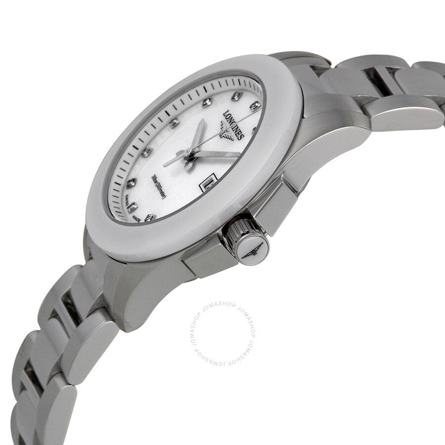 Longines Conquest Diamond Mother of Pearl Dial Stainless Steel Ladies Watch L3.257.4.87.6 - 2