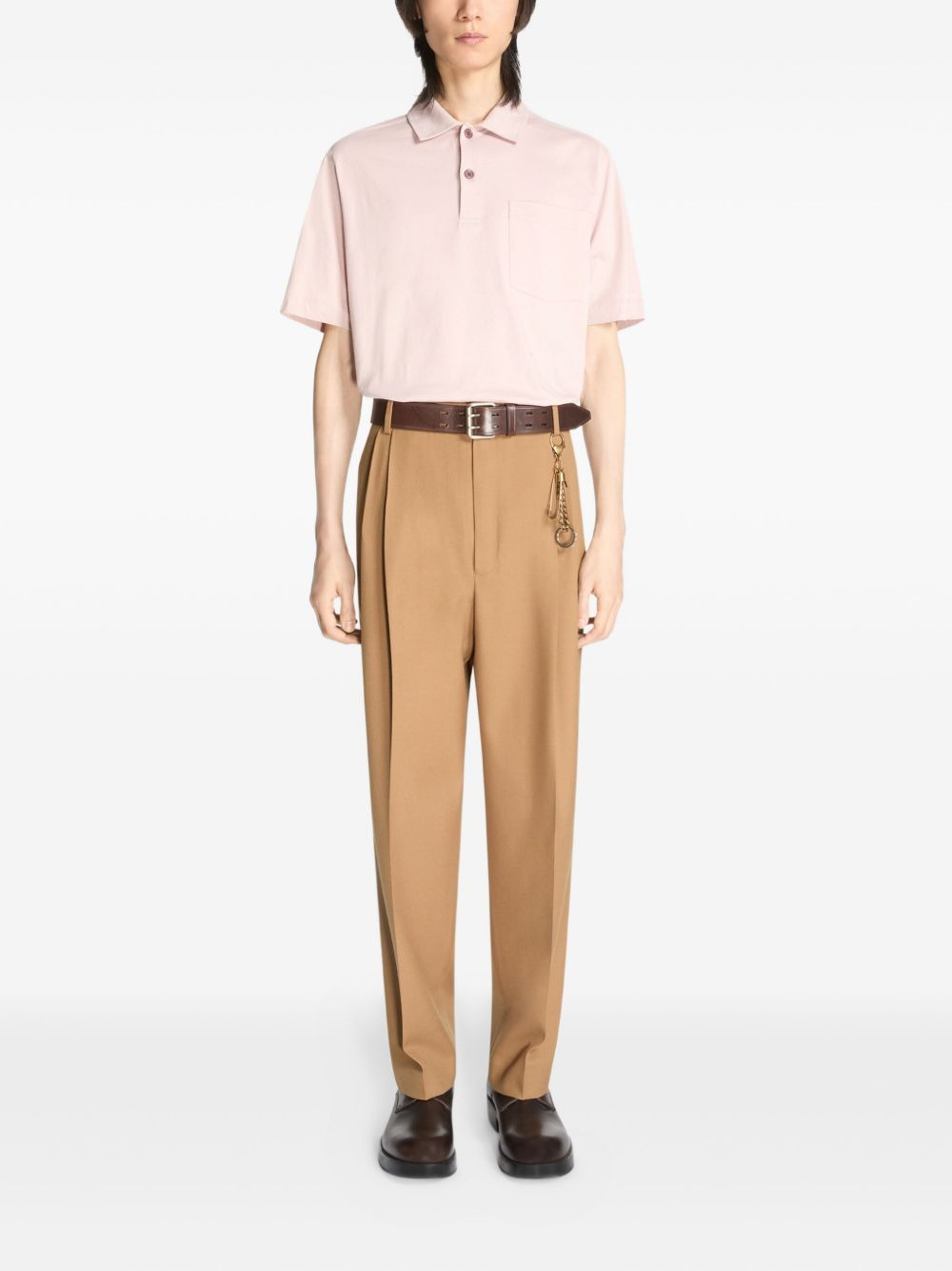 wool straight-leg trousers - 2