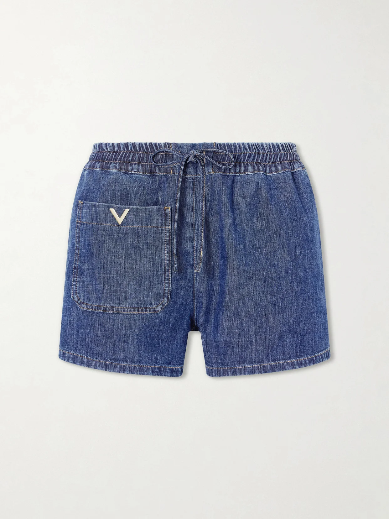 Embellished Denim Shorts - 1