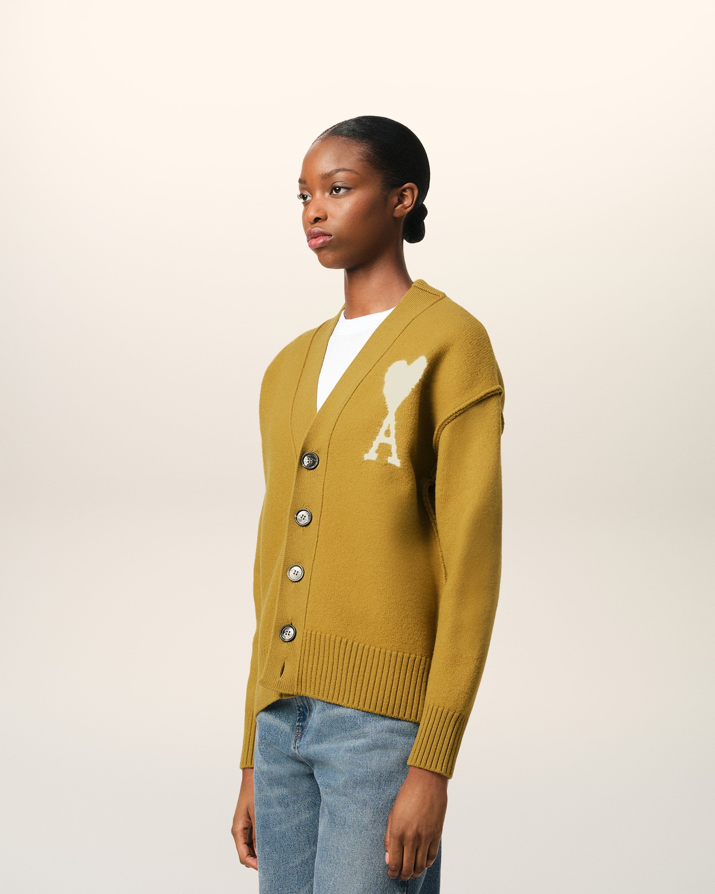 MUSTARD WOOL AMI DE COEUR CARDIGAN - 6