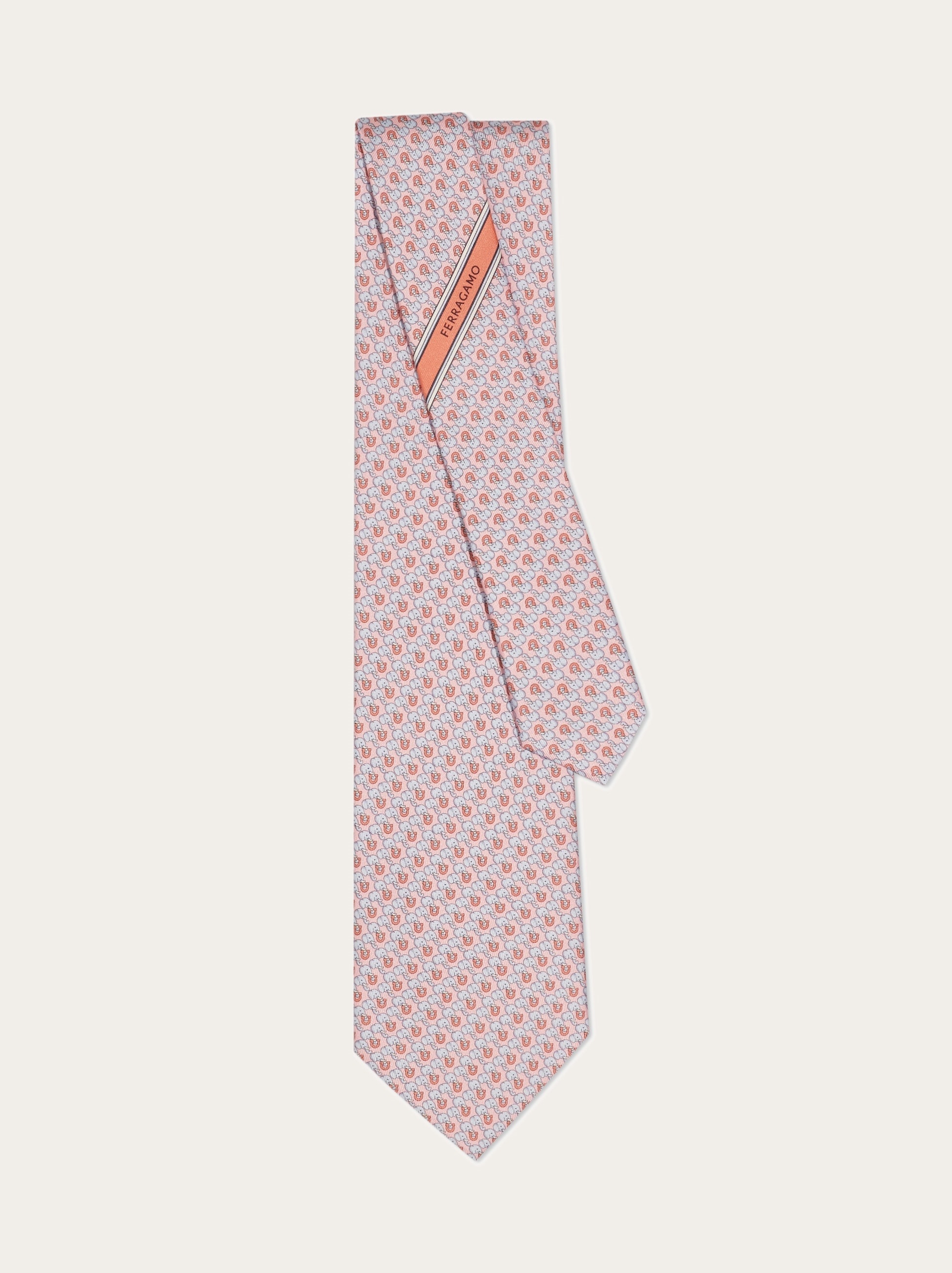 Elephant print silk tie - 3