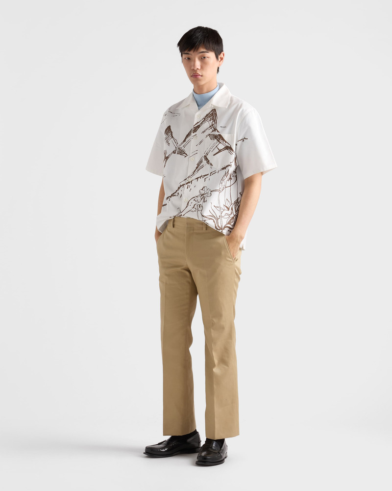 Prada Printed cotton bowling shirt outlook