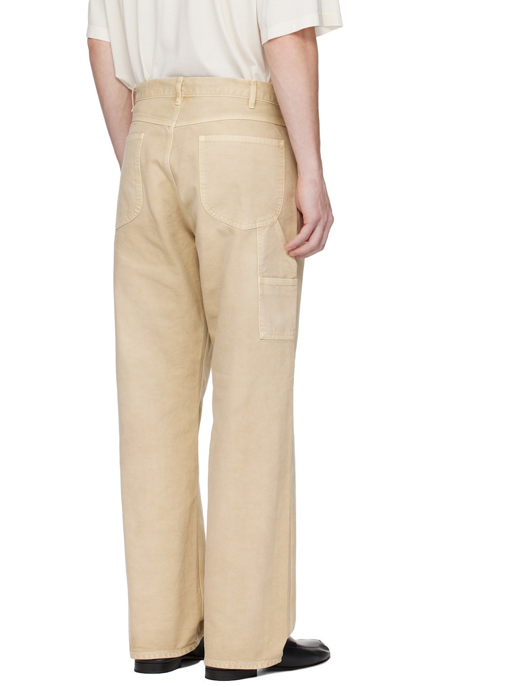 Beige Organic Cotton Duck Trousers - 3