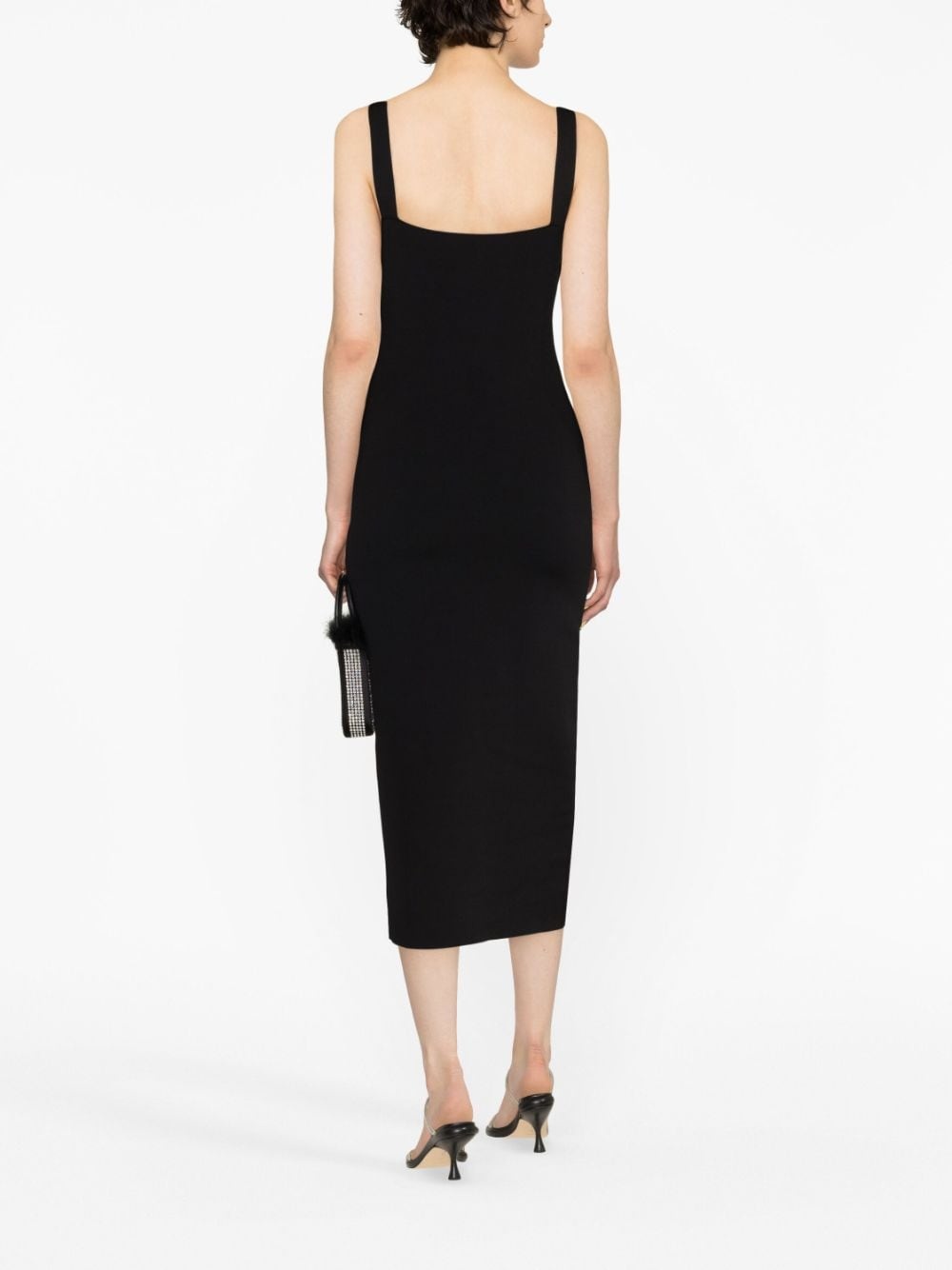 cut-out knitted midi dress - 4