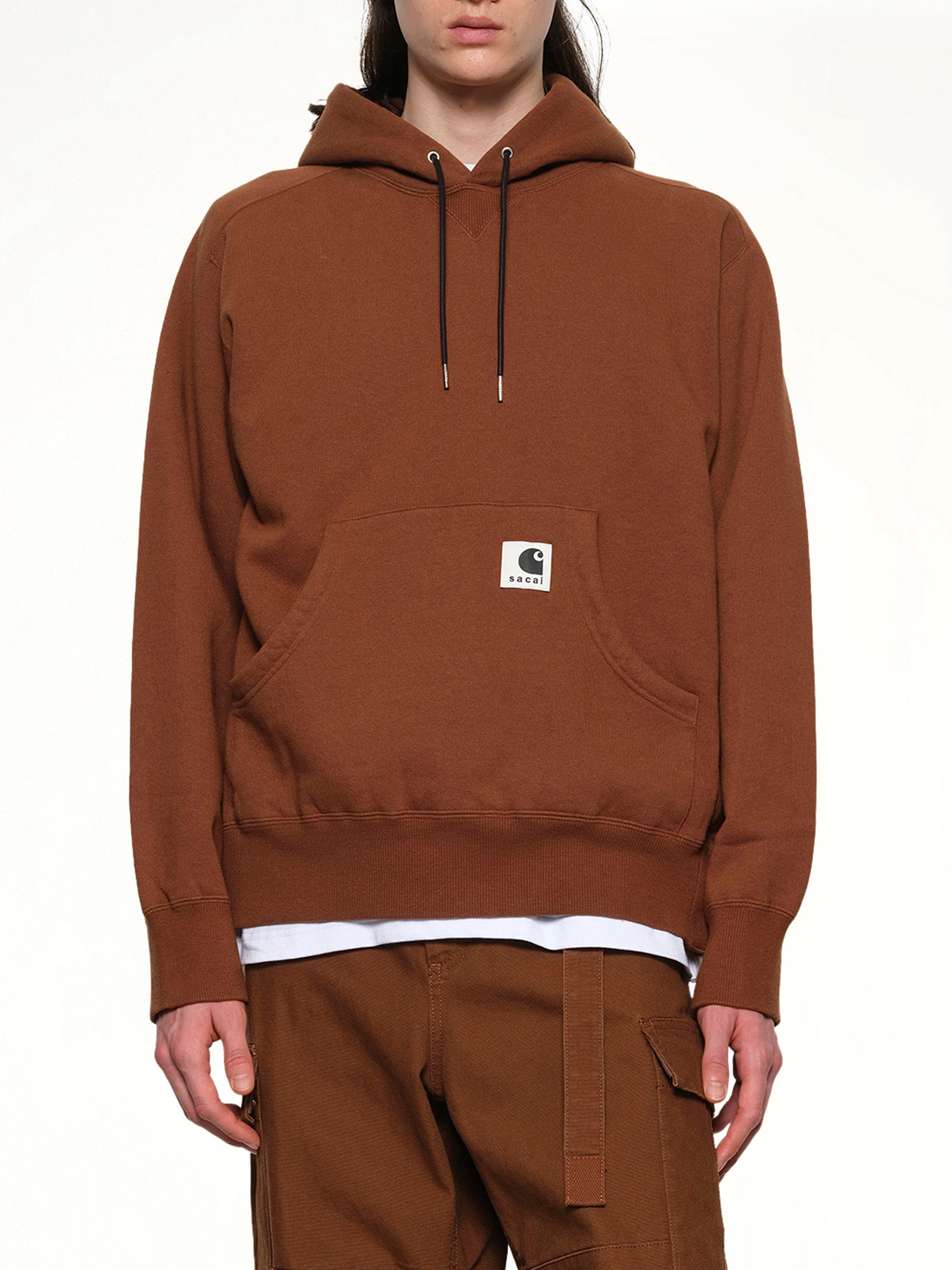Carhartt WIP Cotton Jersey Hoodie in Dark Beige - 6