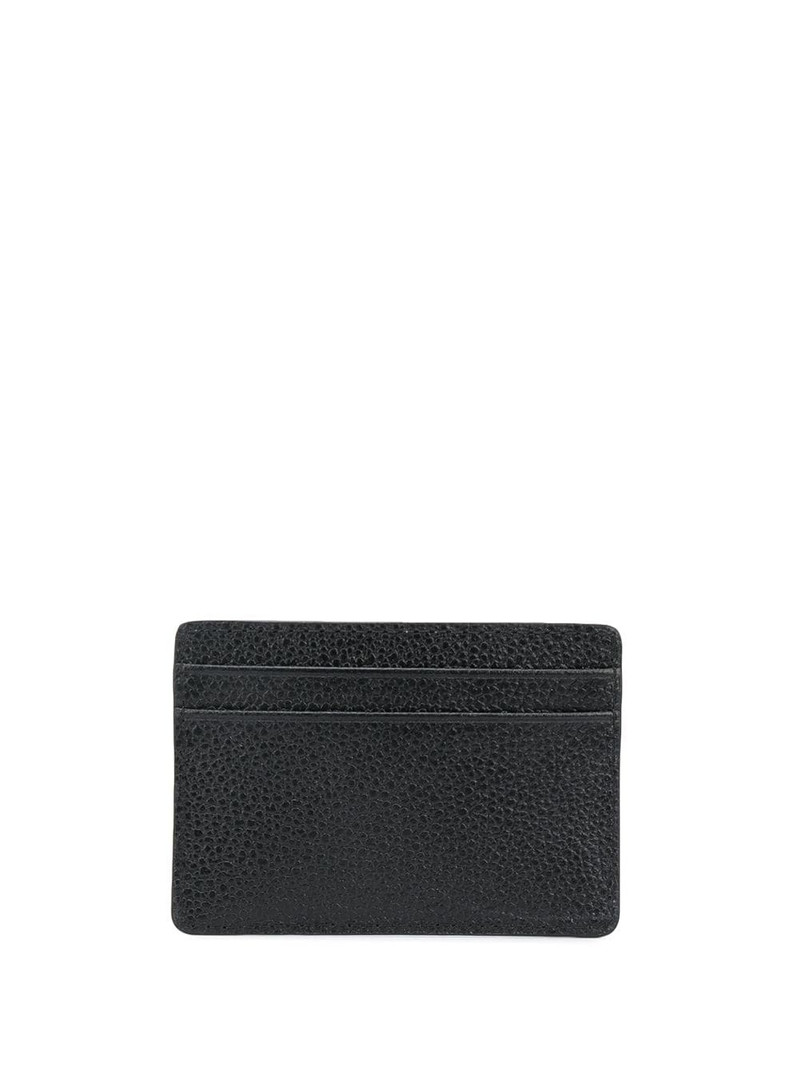 MICHAEL KORS logo embossed grained leather cardholder outlook