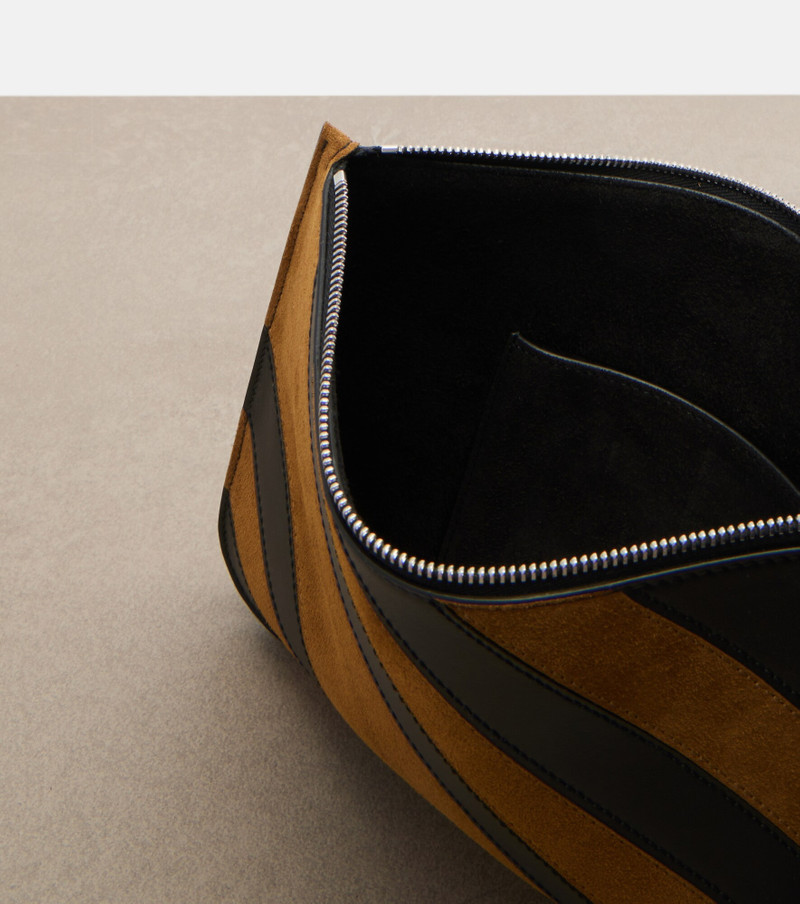PHOEBE PHILO Leather and suede pouch outlook