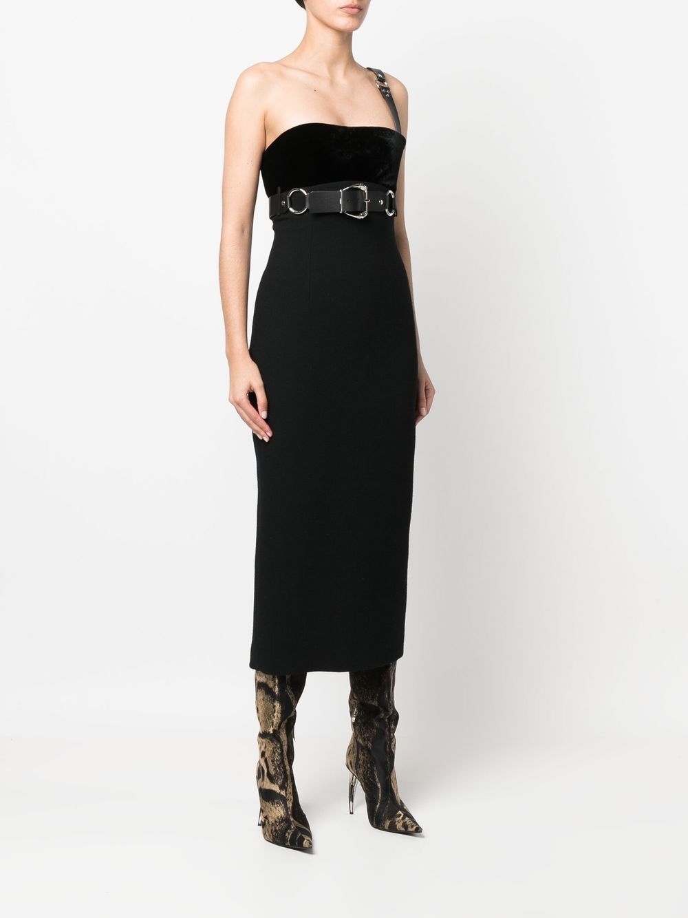 buckle-detail midi dress - 3