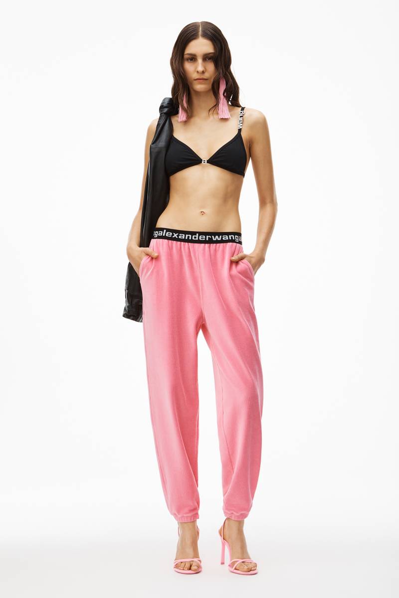 Alexander Wang LOGO ELASTIC JOGGER IN STRETCH CORDUROY outlook