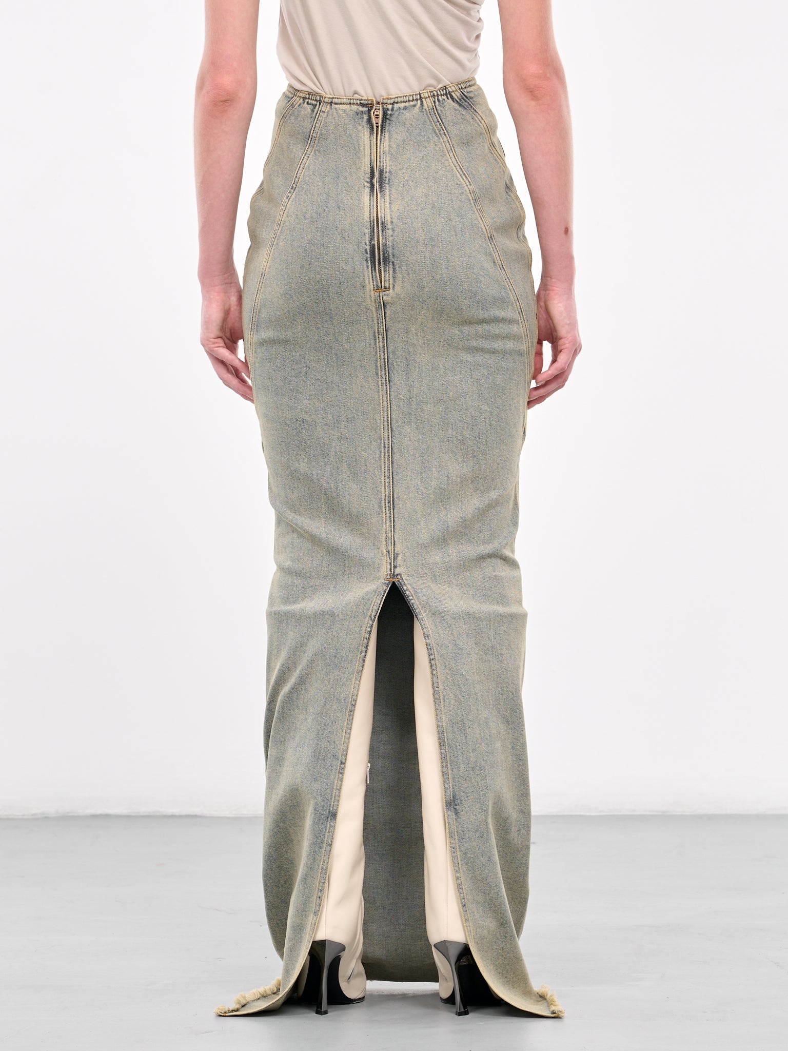 Channel Denim Skirt - 3