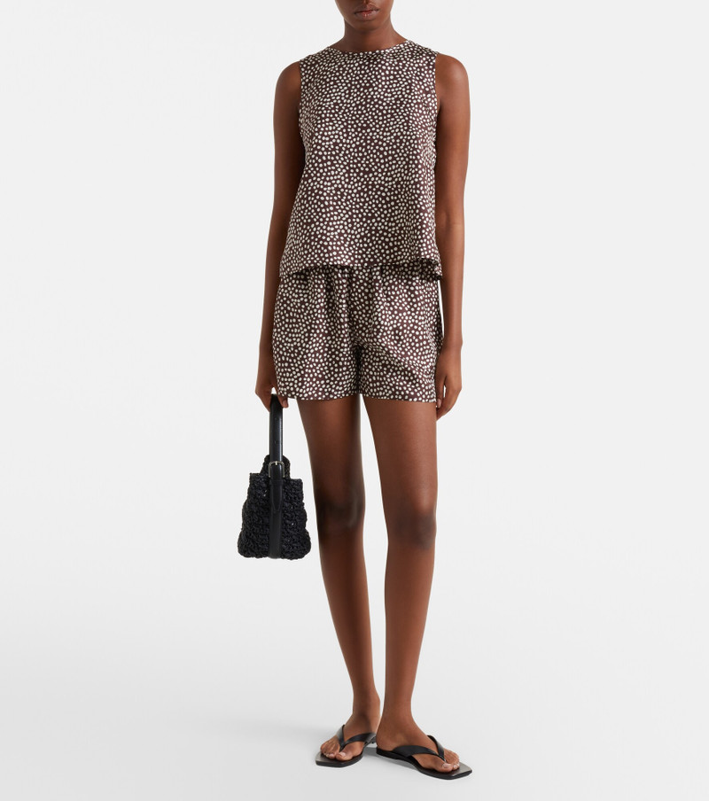 ASCENO Franca polka-dot silk charmeuse shorts outlook