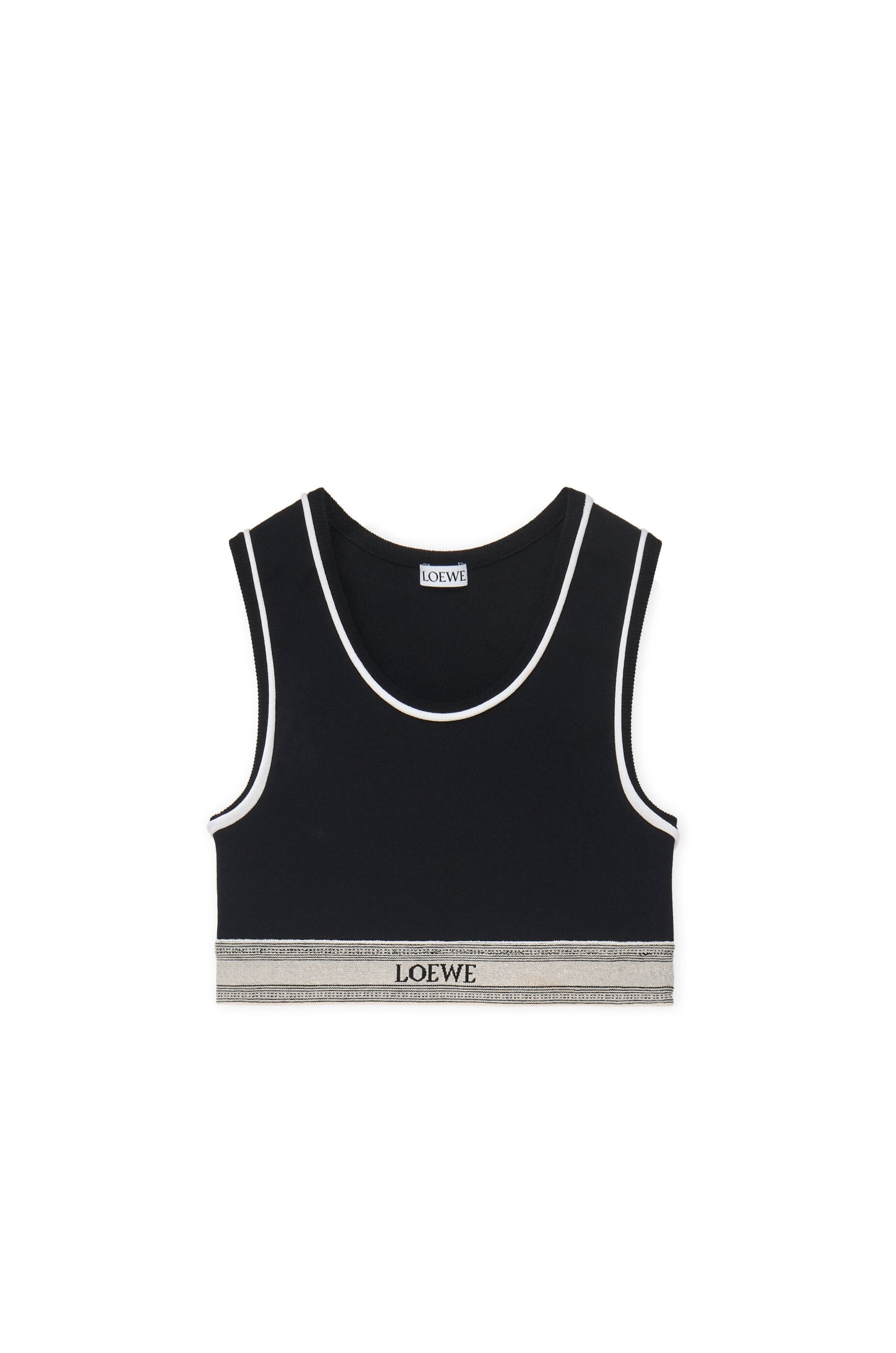 Cropped tank top in viscose - 1