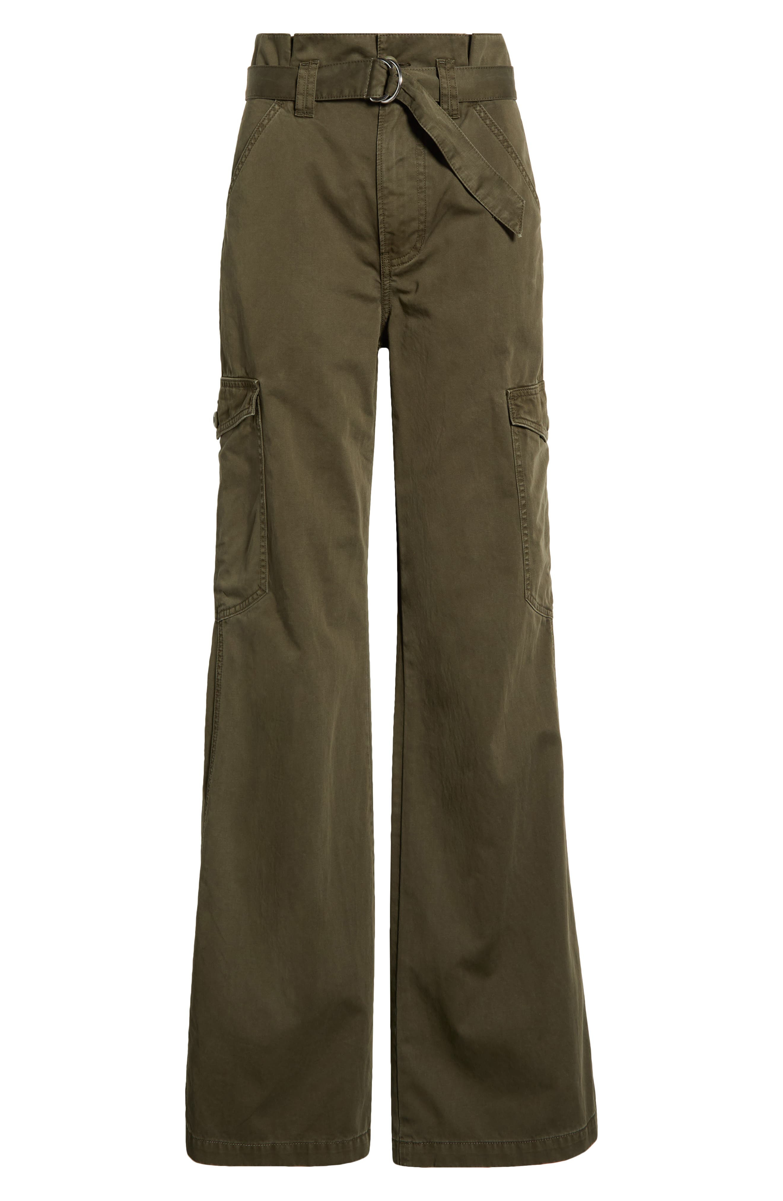 Veronica Beard Damara Belted Wide Leg Cargo Pants in Cypress at Nordstrom - 5