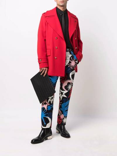 Alexander McQueen graphic-print slim-fit trousers outlook