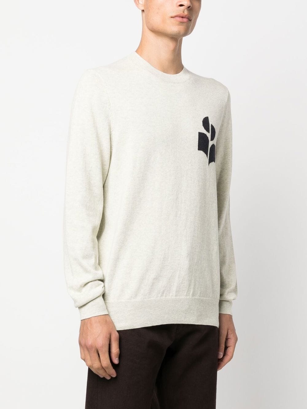 intarsia-knit logo sweatshirt - 3