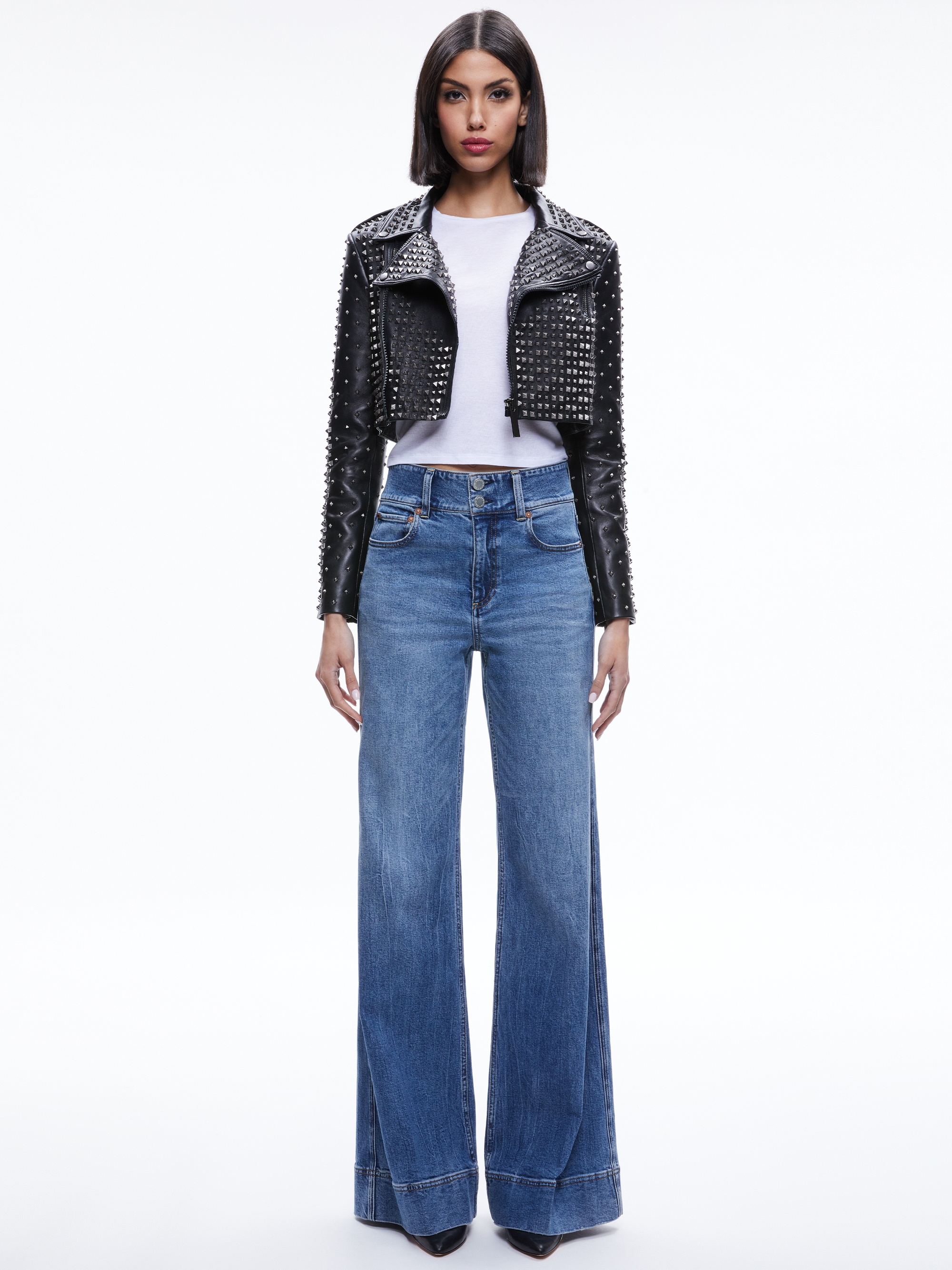 KRISHNA CROPPED MOTO LEATHER JACKET - 6