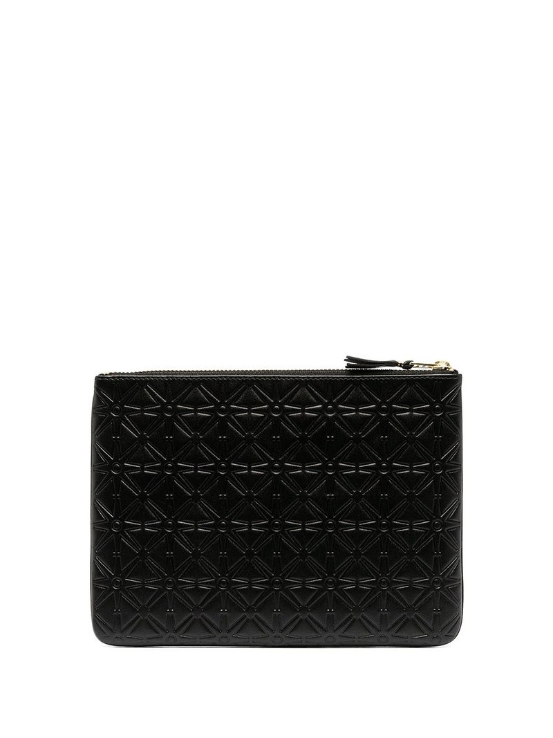 Comme Des Garçons geometric-debossed pouch outlook