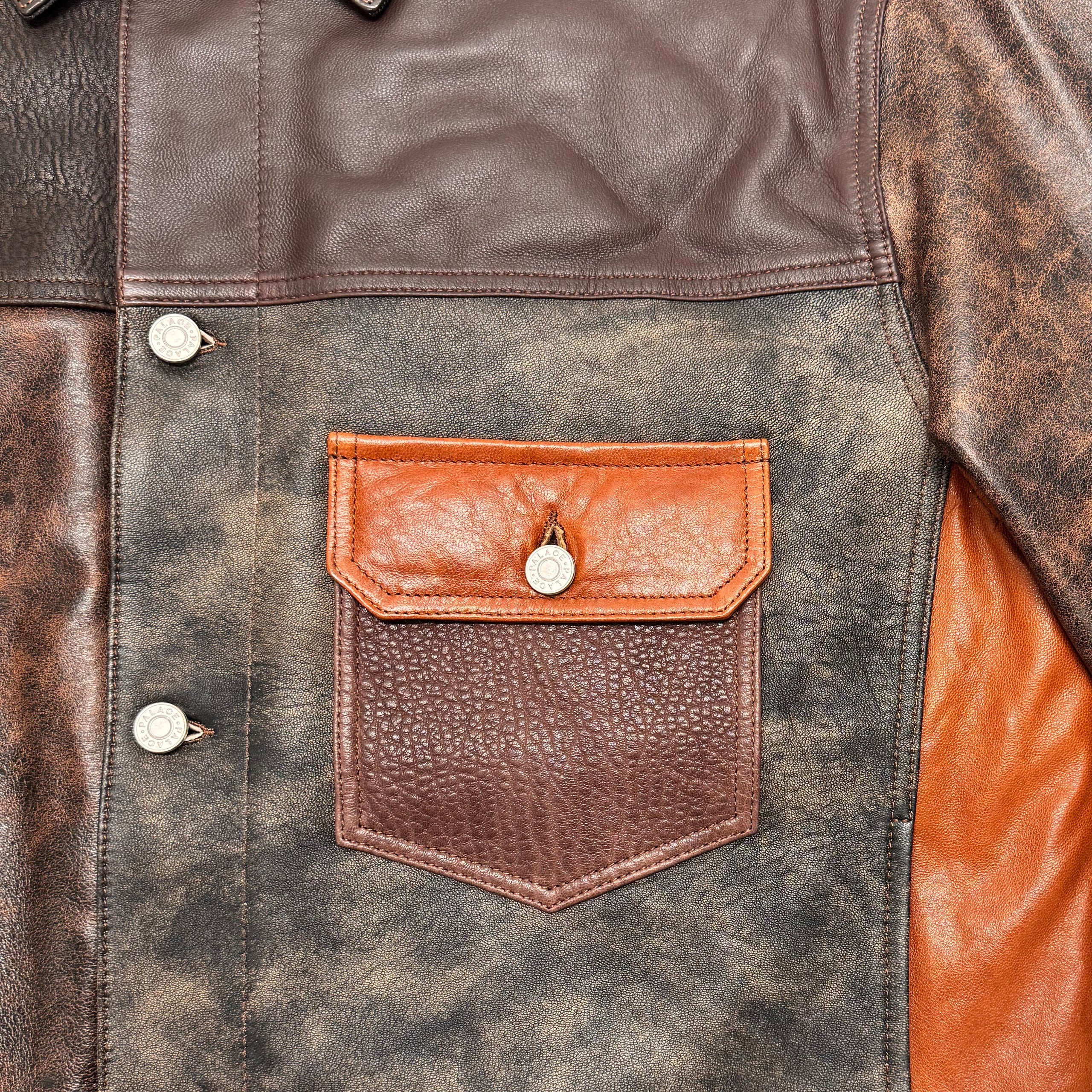 PATCHY LEATHER JACKET MULTI - 4