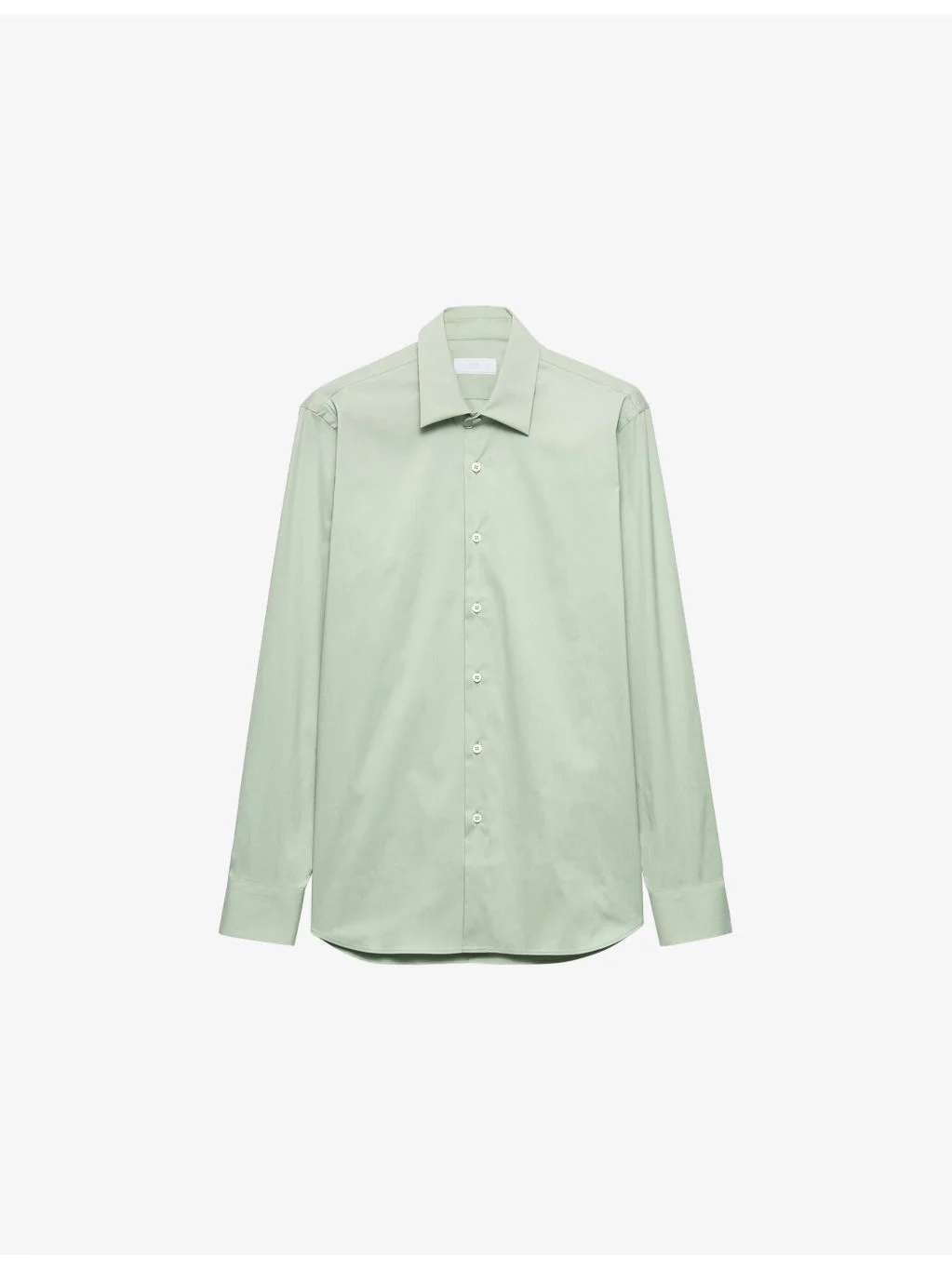 Collared slim-fit cotton-blend shirt - 1
