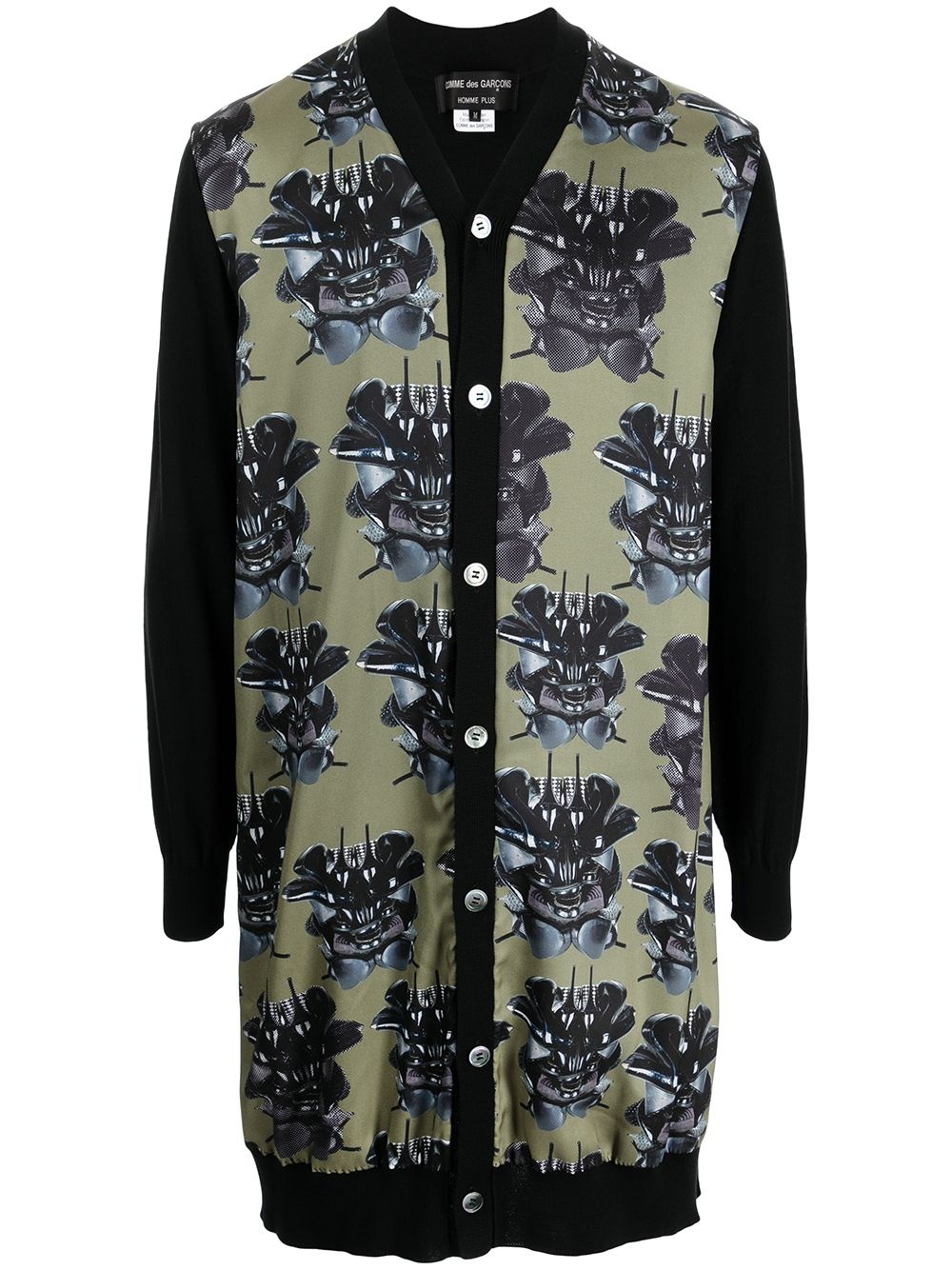 orchid-print cardigan - 1