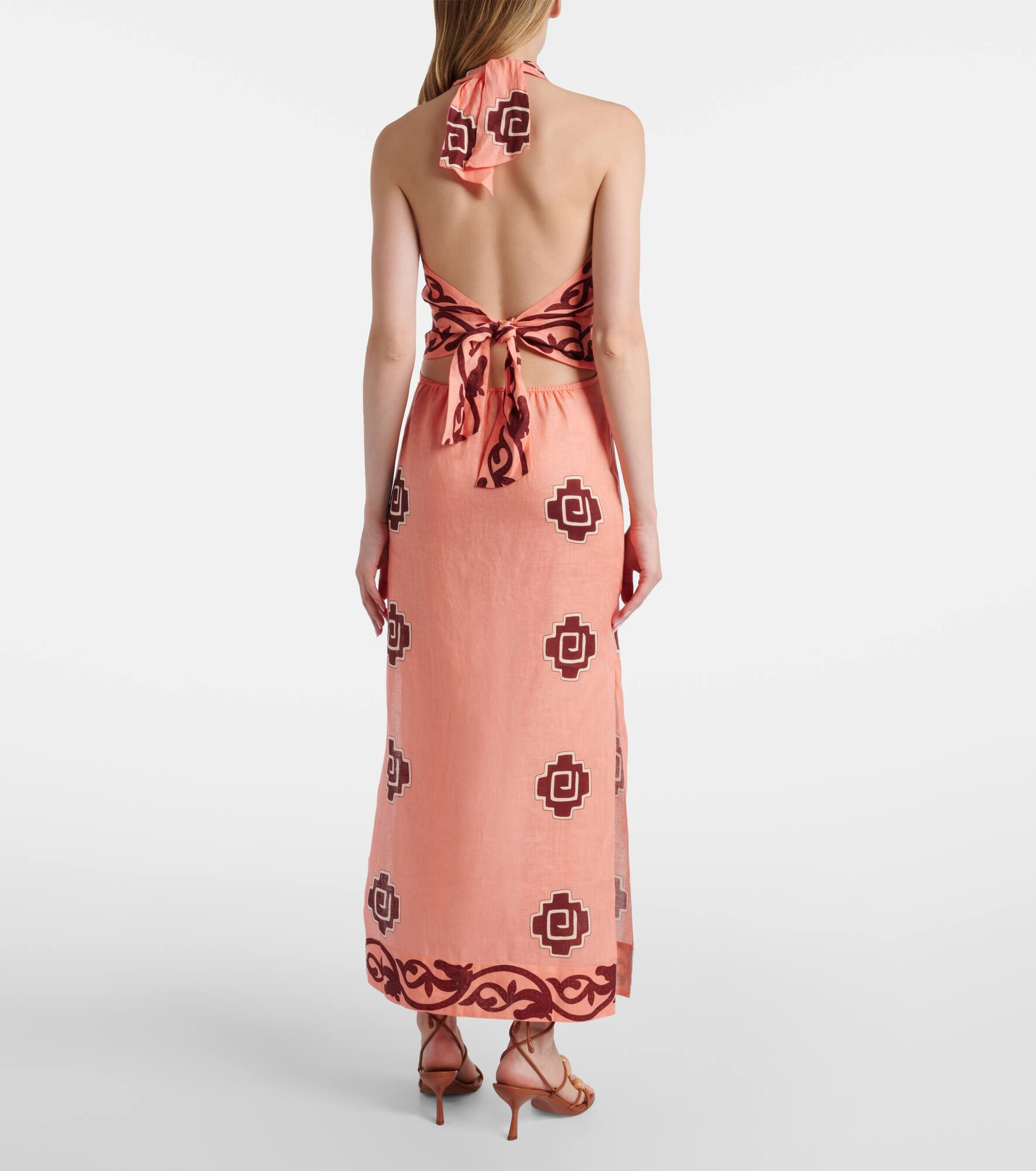 Energetic Patterns linen maxi dress - 3